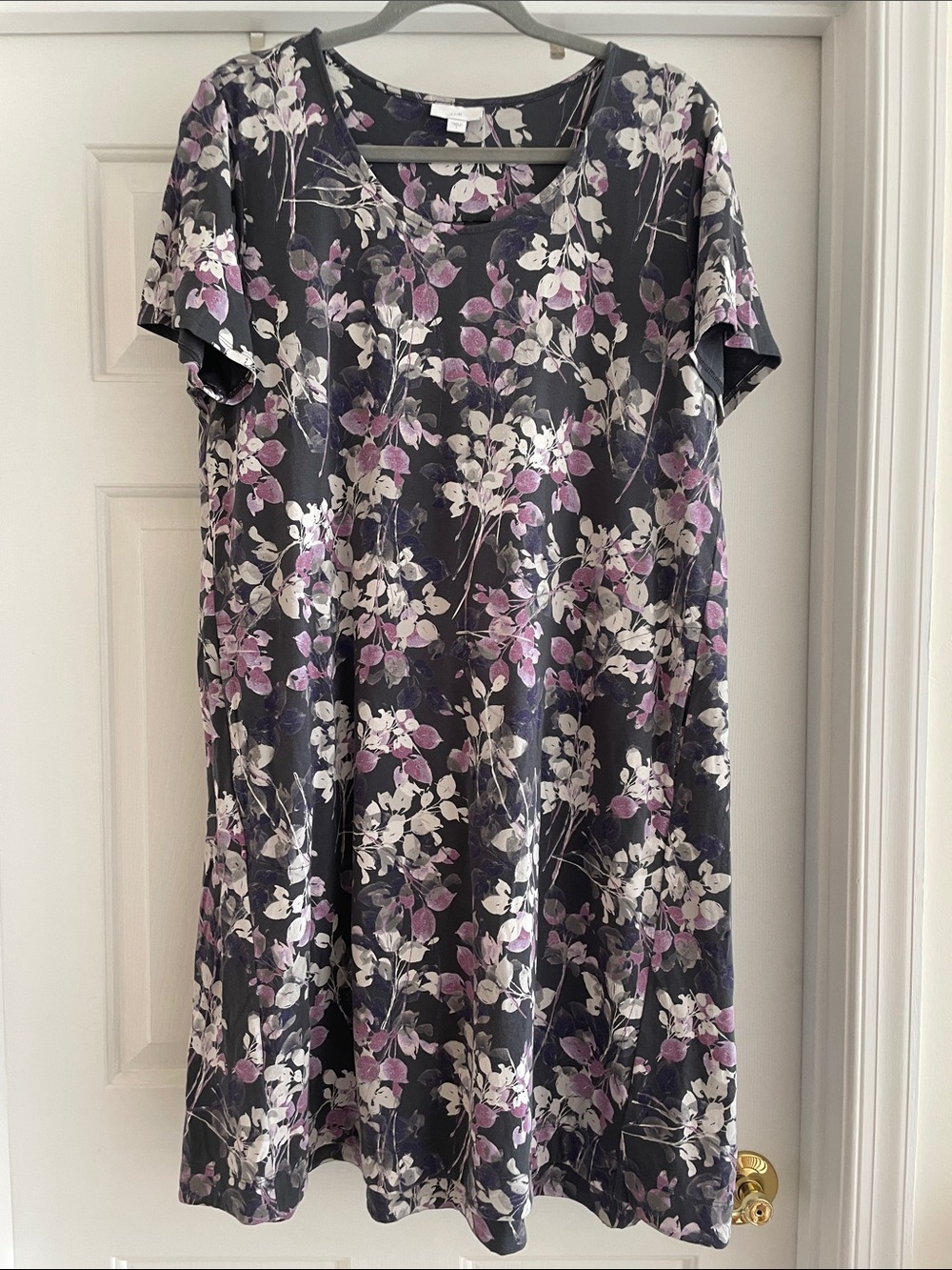 J. Jill size L Floral Print A-line dress